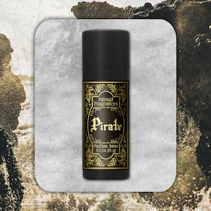 PIRATE Solid Perfume with Coconut, Lime, Bay Rum, Bay Laurel, Tobacco, Cedarwood, Musk, Ocean Water, Vegan Perfume Balm , TAT 3-5 Biz Days