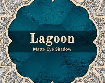 LAGOON Matte Eye Shadow, Dark Cyan, Deep Cyan Blue, Matte Cyan, Loose Powder Eyeshadow, Cosmetic Pigment, VEGAN Makeup, TAT 6-8 Biz Days