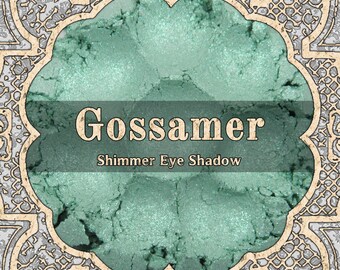 GOSSAMER Shimmer Eye Shadow, Seafoam Green, Teal Duochrome, Pastel Green, Cool Green, Powder Eyeshadow, VEGAN Cosmetics, TAT 8-10 Biz Days