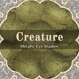 CREATURE Eye Shadow, Metallic Olive Green, Halloween Makeup, Goblincore Gift, VEGAN and Cruelty Free Cosmetics, TAT 6-8 Biz Days image 1