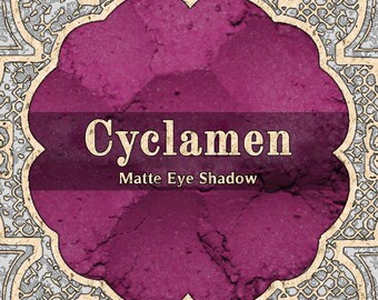 CYCLAMEN Matte Eye Shadow, Deep Pink, Dark Magenta Pink, Matte Pink Eyeshadow, Loose Powder Eyeshadow, Cosmetic Pigment, TAT 7-9 Biz Days