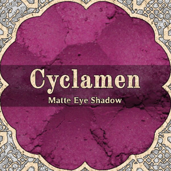 CYCLAMEN Matte Eye Shadow, Deep Pink, Dark Magenta Pink, Matte Pink Eyeshadow, Loose Powder Eyeshadow, Cosmetic Pigment, TAT 8-10 Biz Days