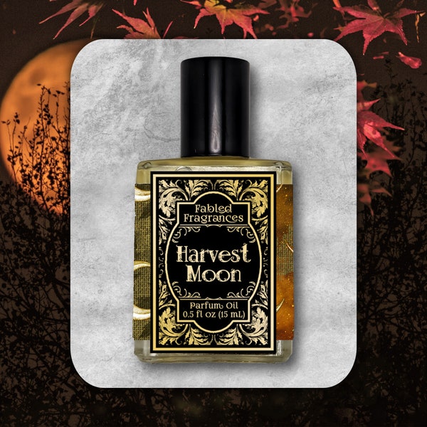 HARVEST MOON Perfume Oil with Apple, Nutmeg, Cinnamon, Tobacco, Hay, Apple Cider, Autumn Fragrance, Fall Perfume, TAT 5-7 Biz Days
