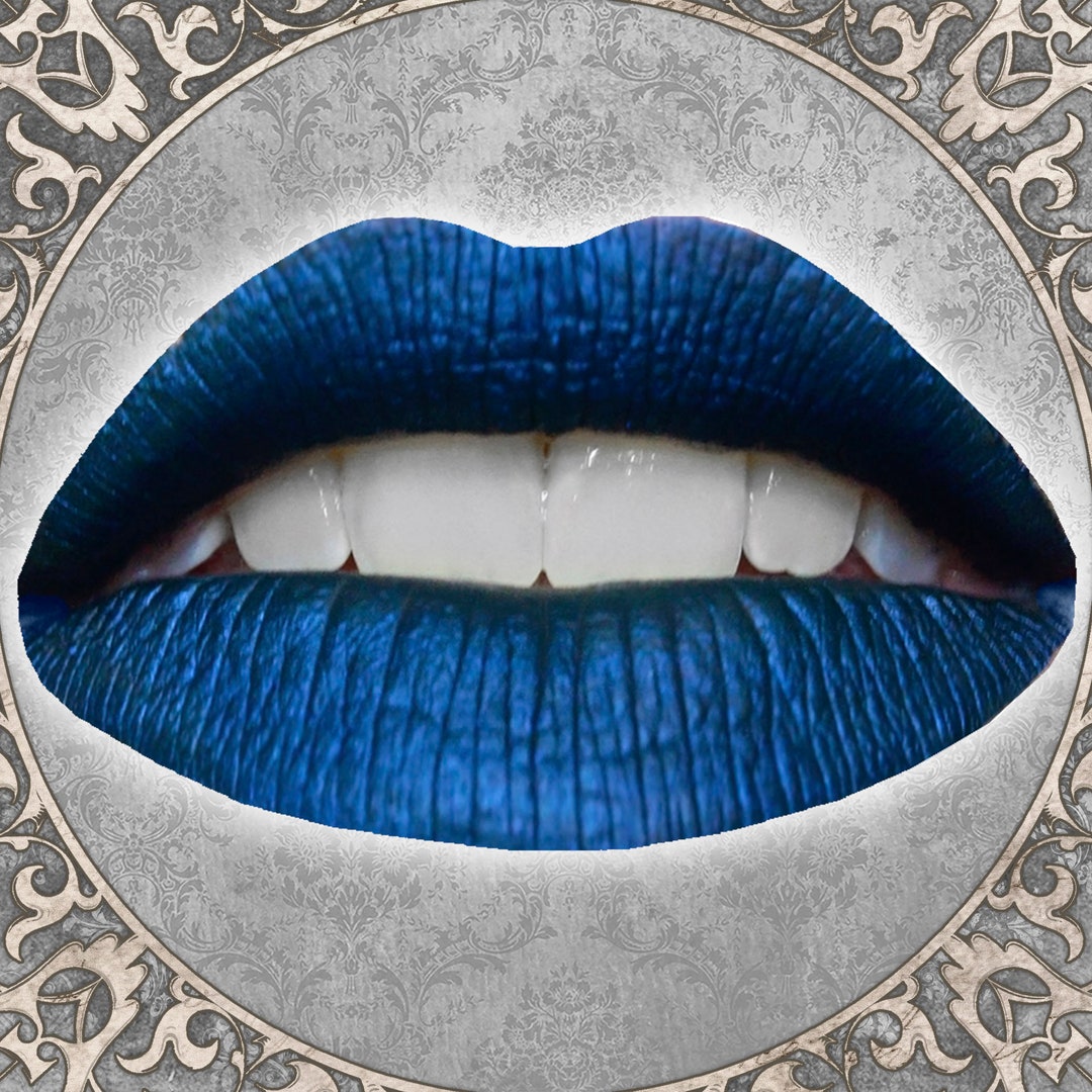 Buy Dark Metallic Blue Liquid Lipstick,selene, Deep Royal Blue, Witchy  Gift, Night Goddess, Cruelty Free, Vegan Makeup, TAT 6-8 Biz Days Online in  India - Etsy