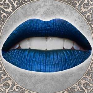 SELENE Liquid Lipstick: Dark Metallic Blue, Vegan and Cruelty Free, TAT 3-5 Biz Days