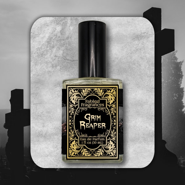 GRIM REAPER Eau de Parfum Spray, Fresh Grass, Galbanum, Hyssop, Black Musk, Dirt, Black Pepper, Gothic Perfume, Horror, TAT 2-3 Weeks