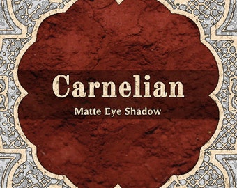 CARNELIAN Matte Eyeshadow: Samples or Jars, Brick Red, Loose Powder Eyeshadow, Cosmetic Pigment, VEGAN Makeup, TAT 6-8 Biz Days