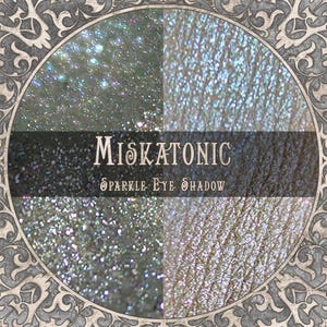 Grey Taupe Shimmer Eye Shadow, MISKATONIC, With Lavender Iridescence, HP Lovecraft, Horror Book Lover, Vegan Cosmetics, TAT 3-5 Biz Days