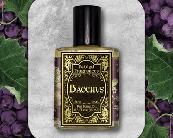 BACCHUS Perfume Oil with Lime, Bergamot, Amyris, Dark Patchouli, Dionysus, Mythology, Citrus Perfume, Roman Wine God, TAT 5-7 Biz Days