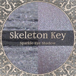 SKELETON KEY Sparkle Eye Shadow, Silver Lavender w/Purple Sparkle, Pastel Lavender, Loose Powder Eyeshadow, Vegan Makeup, TAT 3-5 Biz Days