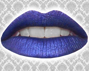 IMMORTAL Liquid Lipstick, Metallic Violet Purple with Turquoise Sparkle, Gothic Makeup, Halloween Makeup, Vegan Lipstick, TAT 6-8 Biz Days