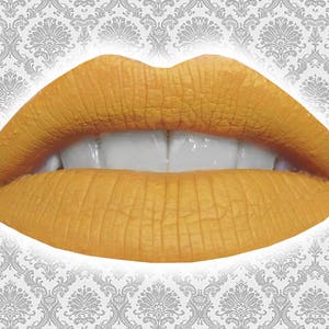 ODYSSEY Liquid Lipstick, Harvest Yellow, Golden Yellow Lipstick, Ochre Yellow, Autumn Makeup, Vegan Matte Lipstick, TAT 8-10 Biz Days