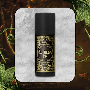 Spooky Halloween Solid Perfume, ALL HALLOWS EVE, Pumpkin Pie Fragrance with Brown Sugar and Musk, Vegan Parfum Balm, TaT 3-5 Biz Days