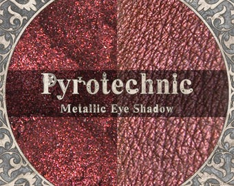 PYROTECHNIC Eye Shadow: Metallic Maroon Red, Steampunk Makeup, TAT 5-6 Biz Days