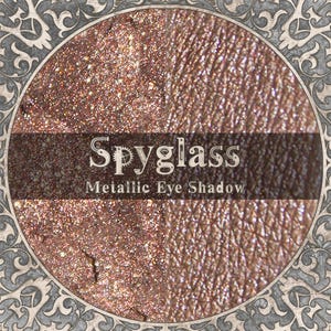 Metallic Rose Brown Eye Shadow, SPYGLASS, Steampunk Style Gift for Her, Powder Makeup, Cruelty Free and Vegan Cosmetics, TAT 3-5 Biz Days