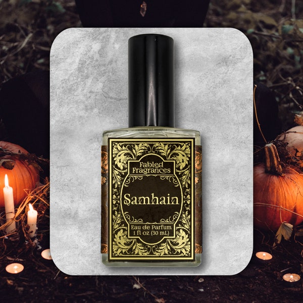 SAMHAIN Eau de Parfum Spray with Black Currant, Orange Spice, Peru Balsam, Soft Musk, Autumn Perfume, Fall Fragrance, TAT 6-8 Biz Days