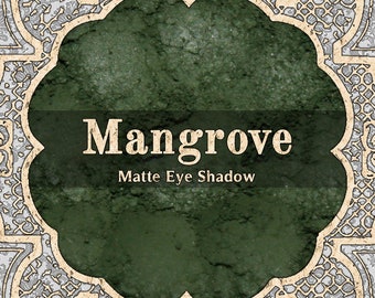 MANGROVE Matte Eye Shadow, Deep Moss Green, Loose Powder Cosmetic Pigment, VEGAN and Cruelty Free Makeup, TAT 6-8 Biz Days