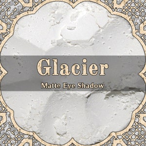 GLACIER Matte Eyeshadow, Pure White, Matte White Eye Shadow, Loose Powder Eyeshadow, Cosmetic Pigment, VEGAN Makeup, TAT 6-8 Biz Days image 1