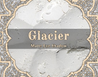 GLACIER Matte Eyeshadow, Pure White, Matte White Eye Shadow, Loose Powder Eyeshadow, Cosmetic Pigment, VEGAN Makeup, TAT 7-9 Biz Days