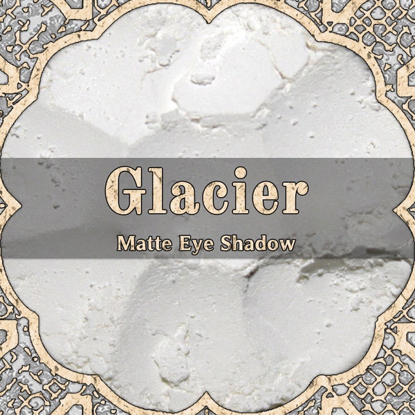 GLACIER Matte Eyeshadow, Pure White, Matte White Eye Shadow, Loose Powder Eyeshadow, Cosmetic Pigment, VEGAN Makeup, TAT 6-8 Biz Days