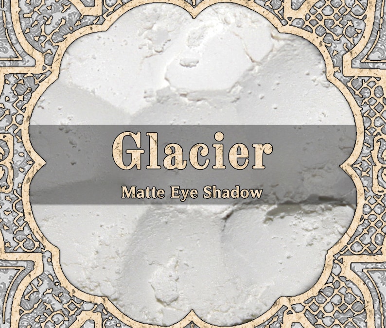 GLACIER Matte Eyeshadow, Pure White, Matte White Eye Shadow, Loose Powder Eyeshadow, Cosmetic Pigment, VEGAN Makeup, TAT 6-8 Biz Days image 1