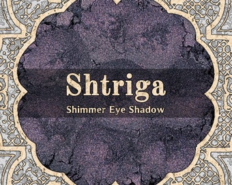 SHTRIGA Shimmer Eye Shadow, Smokey Indigo, Pink Duochrome, Orange Duochrome, Powder Eyeshadow, VEGAN Cosmetics, TAT 7-9 Biz Days