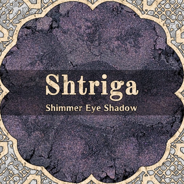 SHTRIGA Shimmer Eye Shadow, Smokey Indigo, Pink Duochrome, Orange Duochrome, Powder Eyeshadow, VEGAN Cosmetics, TAT 7-9 Biz Days