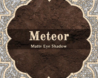 METEOR Matte Eyeshadow: Samples or Jars, Dark Brown, Loose Powder Eyeshadow, Cosmetic Pigment, VEGAN Makeup, TAT 8-10 Biz Days