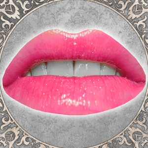 Neon Hot Pink Lip Gloss, PRINCESS, Holographic Glitter Lip Glaze, UV Glow Fluorescent Makeup, Vegan and Cruelty Free, TAT 3-5 Biz Days