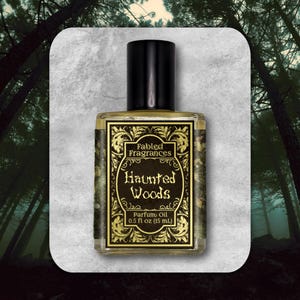 Dark Forest Perfume Oil, HAUNTED WOODS,  Mossy Chypre and Earthy Mushroom Scent, Spooky Gifts for Horror Lovers, TAT 3-5 Biz Days