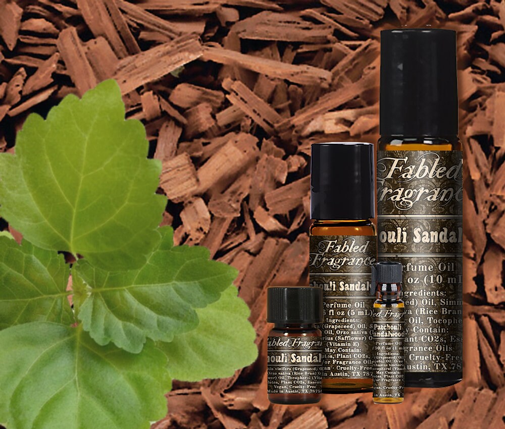 PATCHOULI SANDALWOOD Perfume Oil with Light Patchouli Dark Etsy