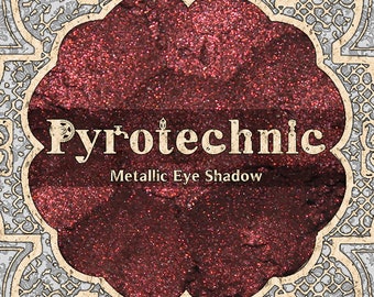 PYROTECHNIC Metallic Eye Shadow, Metallic Dark Red, Steampunk Gift, Loose Powder Makeup, VEGAN Cosmetics, Gearhead, TAT 7-9 Biz Days