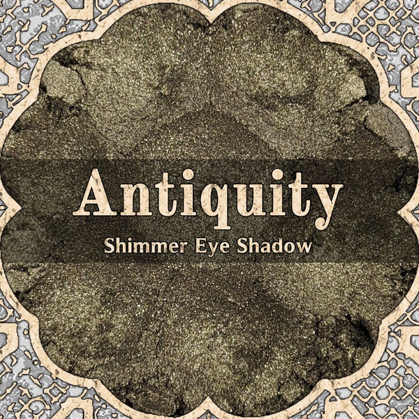 ANTIQUITY Shimmer Eye Shadow, Deep Old Gold, Gold Eye Shadow, Loose Powder Eyeshadow, Cosmetic Pigment, VEGAN Makeup, TAT 6-8 Biz Days