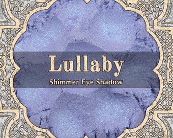 LULLABY Shimmer Eye Shadow, Pastel Violet with Blue Duochrome, Pale Purple Eye Shadow, Powder Eyeshadow, VEGAN Cosmetics, TAT 7-9 Biz Days