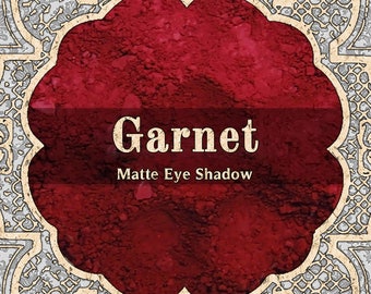 GARNET Matte EyeShadow, Dark Ruby Red, Matte Red, Red Eyeshadow, Loose Powder Eyeshadow, Cosmetic Pigment, Gothic Makeup, TAT 7-9 Biz Days