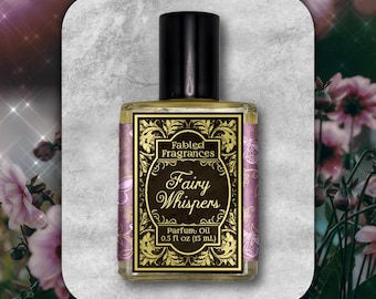 Fae Fantasy Perfume Oil, FAIRY WHISPERS, Sweet Fruit and Floral Scent with Plumeria and Vanilla, Cute Gift for Girl, TAT 3-5 Biz Days