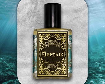 MERMAID Perfume Oil: Tropical Coconut & Peach, Vegan Fragrance,