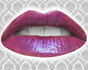 RHIANNON Lip Gloss, Dark Purple, Blue Sparkle, Warm Purple, Shimmer Lip Color, Sparkle Lip Gloss, Iridescent Lip Gloss, TAT 7-9 Biz Days