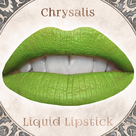 CHRYSALIS Liquid Lipstick, Matte Bright Green Vegan Makeup, Cruelty Free Waterproof Cosmetics
