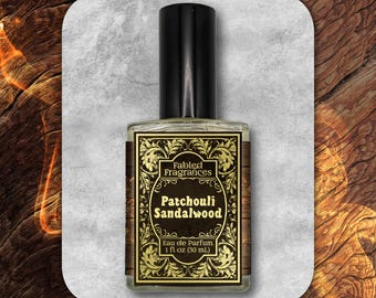PATCHOULI SANDALWOOD Eau de Parfum: Earthy Exotic Wood Scent, TAT 5-6 Biz Days
