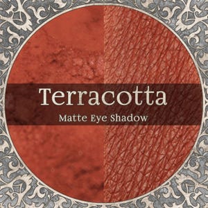 TERRACOTTA Matte Eyeshadow: Samples or Jars, Red Orange, Loose Powder Eyeshadow, Cosmetic Pigment, Vegan Makeup, TAT 3-5 Biz Days