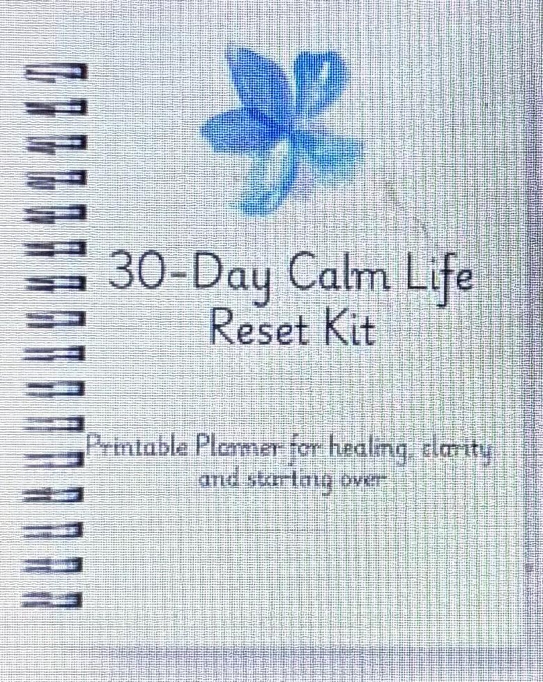 30 Day Calm Life Reset Kit - Self Care Planner Printable - Healing ...