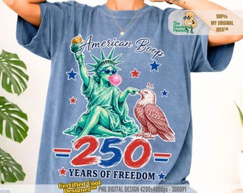 American Boop Funny Eagle png, Eagle July 4th Png, Preppy 4th of July png, Retro America Png, 4th july png, 250th anniversary, USA png