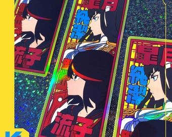 Ryuko Matoi en Satsuki spot holografische sticker!