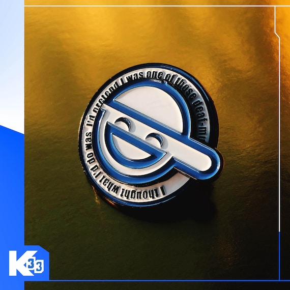 Ghost in the Shell Laughing Man Rotating Enamel Pin