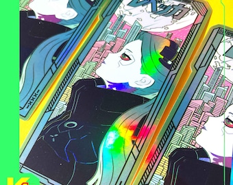 Rebecca Cyberpunk Edgerunners Spot Holographic Sticker
