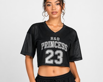 Camiseta corta de fútbol para mujer, top corto estilo Y2K, camiseta de estilo streetwear estético, camiseta de estilo deportivo vintage, conjunto moderno para chica.