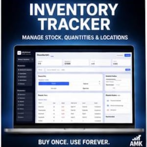 Basic Inventory Tracker System | Stock Management Dashboard (Digital Download)