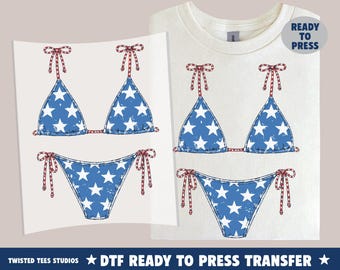 Freedom Bikini USA DTF Transfer | Ready To Press Heat Transfer | Trendy