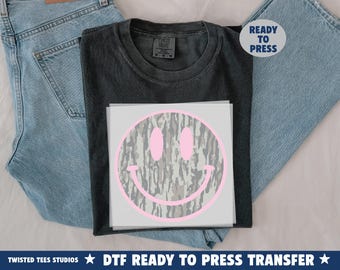 Smiley Camouflage DTF Transfer | Ready To Press Heat Transfer